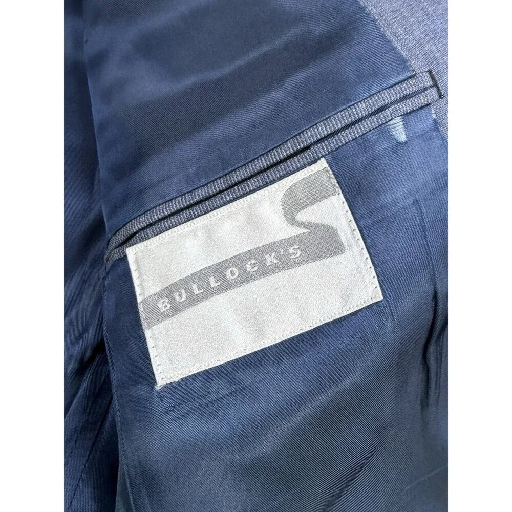 Burberry Porsum Wool Suit Formal Made USA Bullocks 70s 80s | Blue | Size Unknown